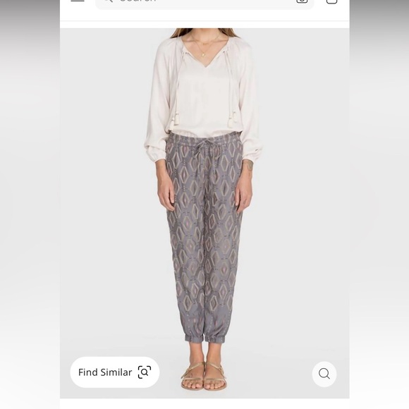 Johnny Was Women’s Diamond All Over Embroidered Pant In Dusty Mountain - Size M - Picture 8 of 9